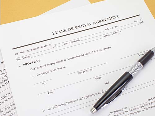 Image of a rental agreement